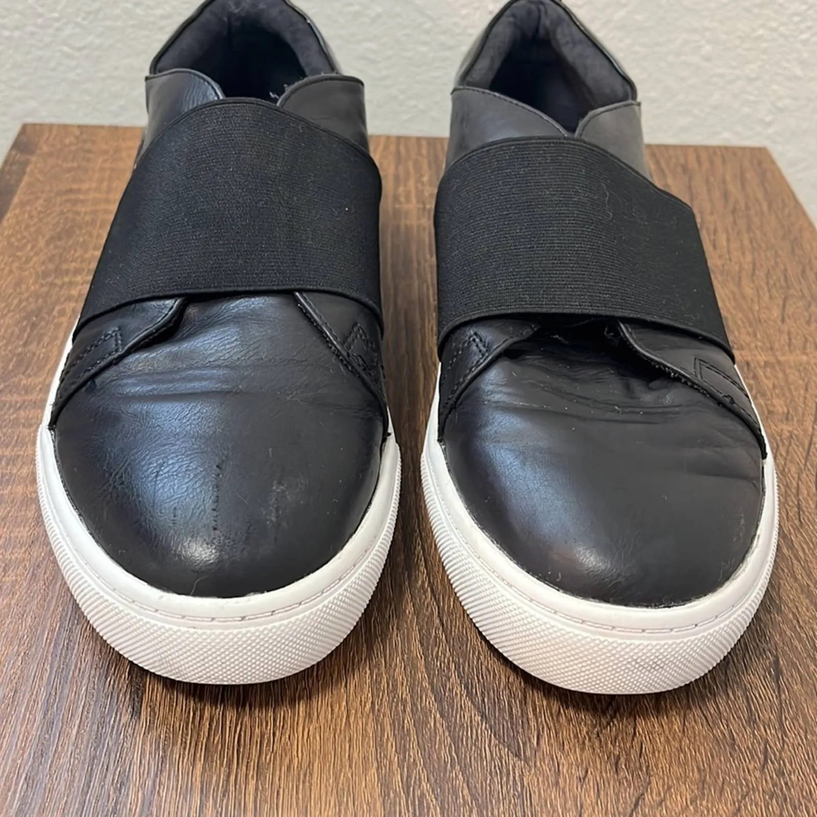Size 10 Steve Madden Black Slip On Edison Sneakers