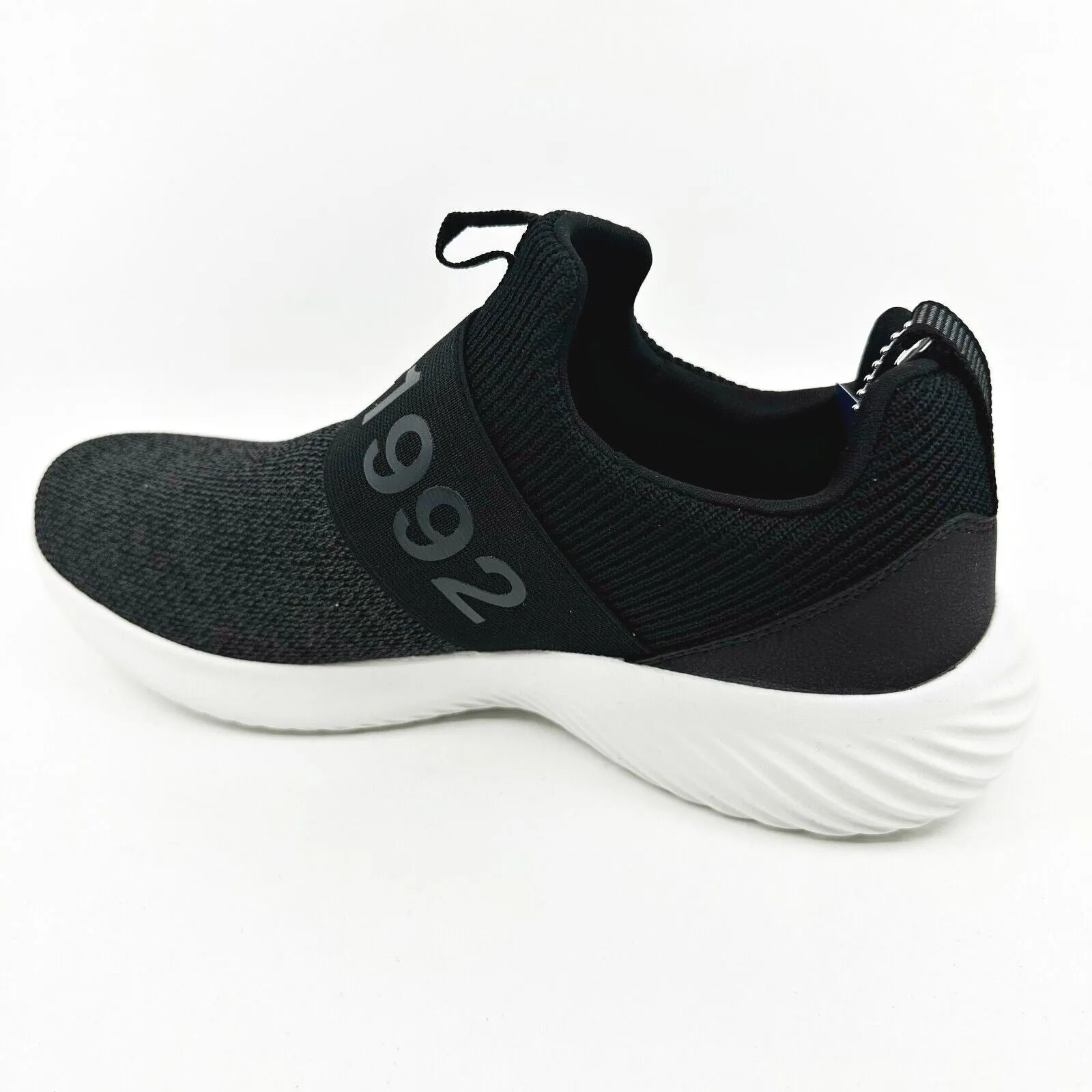 Skechers Bounder Bearko Black White Mens Slip On Sneakers