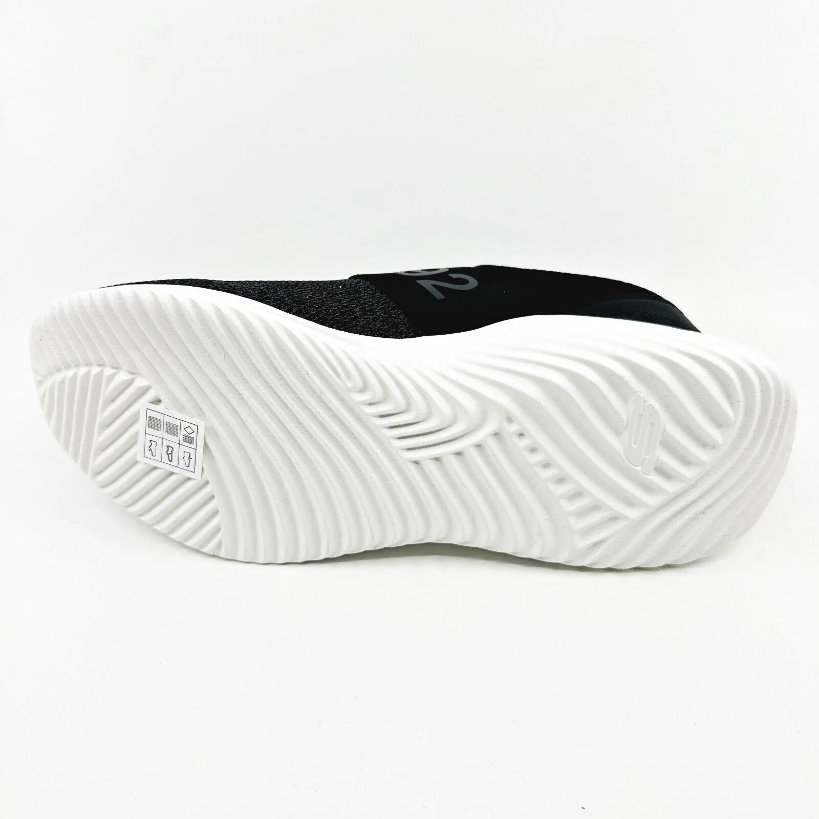 Skechers Bounder Bearko Black White Mens Slip On Sneakers