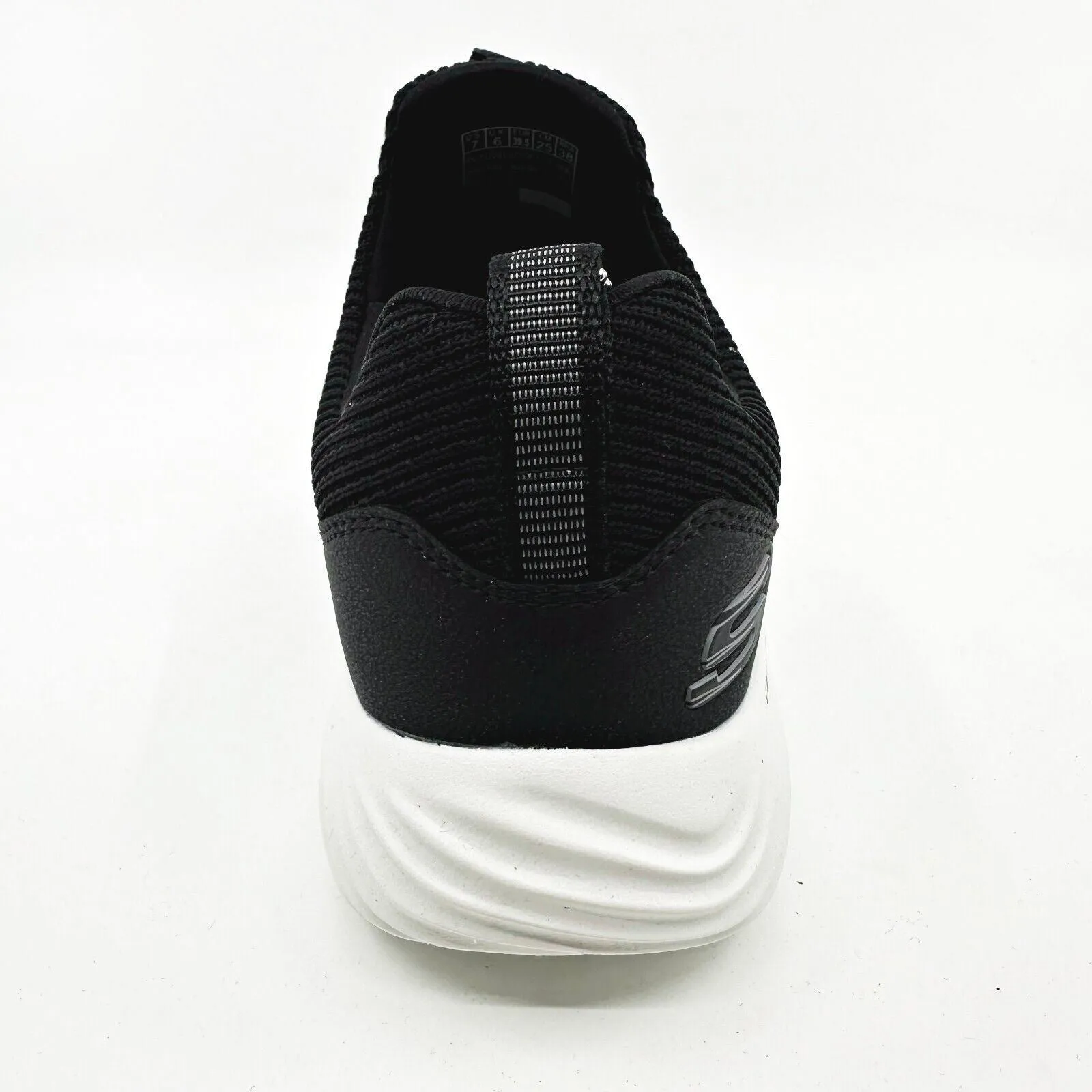 Skechers Bounder Bearko Black White Mens Slip On Sneakers