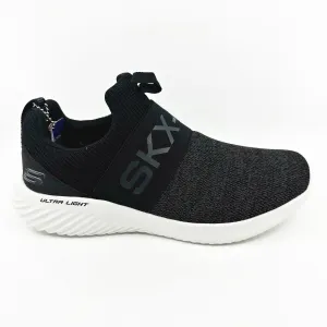 Skechers Bounder Bearko Black White Mens Slip On Sneakers