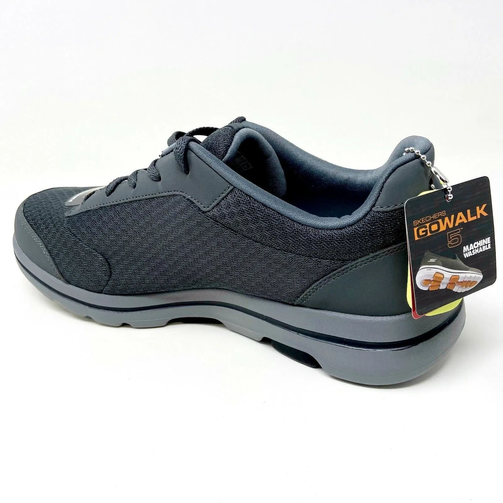 Skechers Go Walk 5 Qualify Charcoal Black Mens Size 7 Casual Sneakers