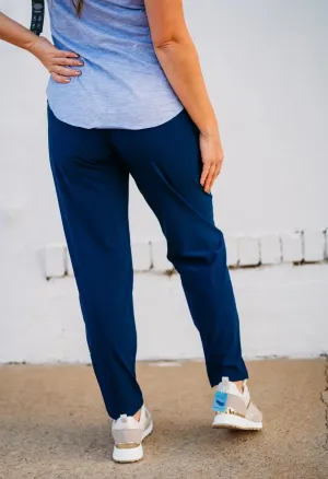Skechers Slip-ins: GO WALK Uptown Pant in Navy, Size L (New) Women's