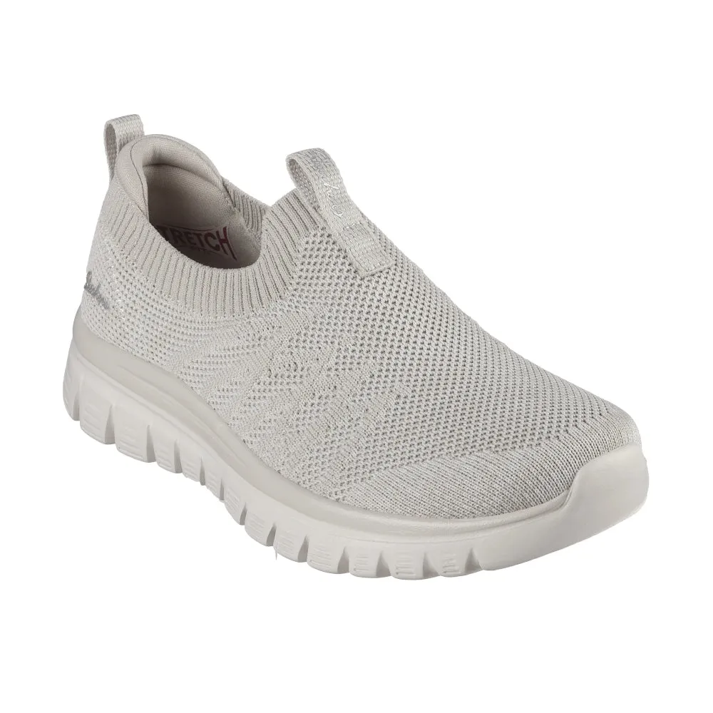 SKECHERS Women's Graceful - Good Vibe Running Shoe (Taupe)