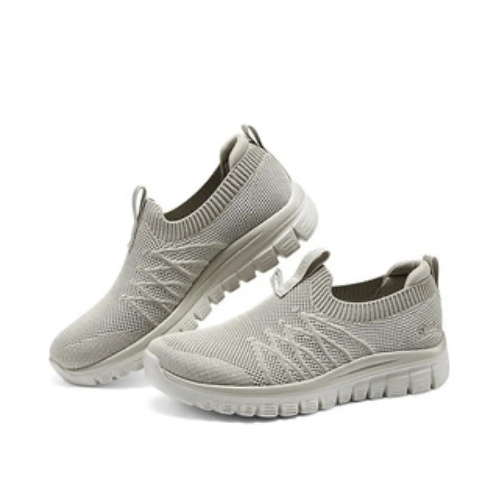 SKECHERS Women's Graceful - Good Vibe Running Shoe (Taupe)
