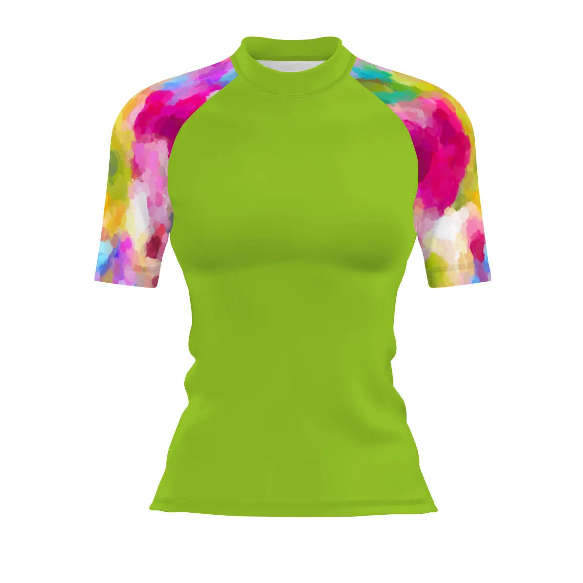 Spring Flowers - Women's Surf UPF50  Short Sleeve Rash Guard