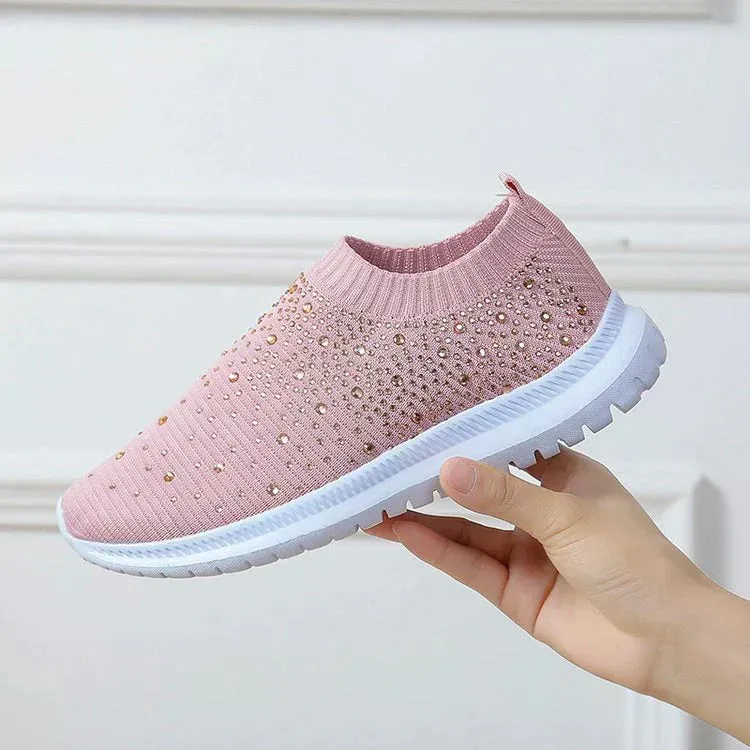Vulcanised Shoes Sneakers Women's Trainers Knitted Sneakers Women's Slip-on