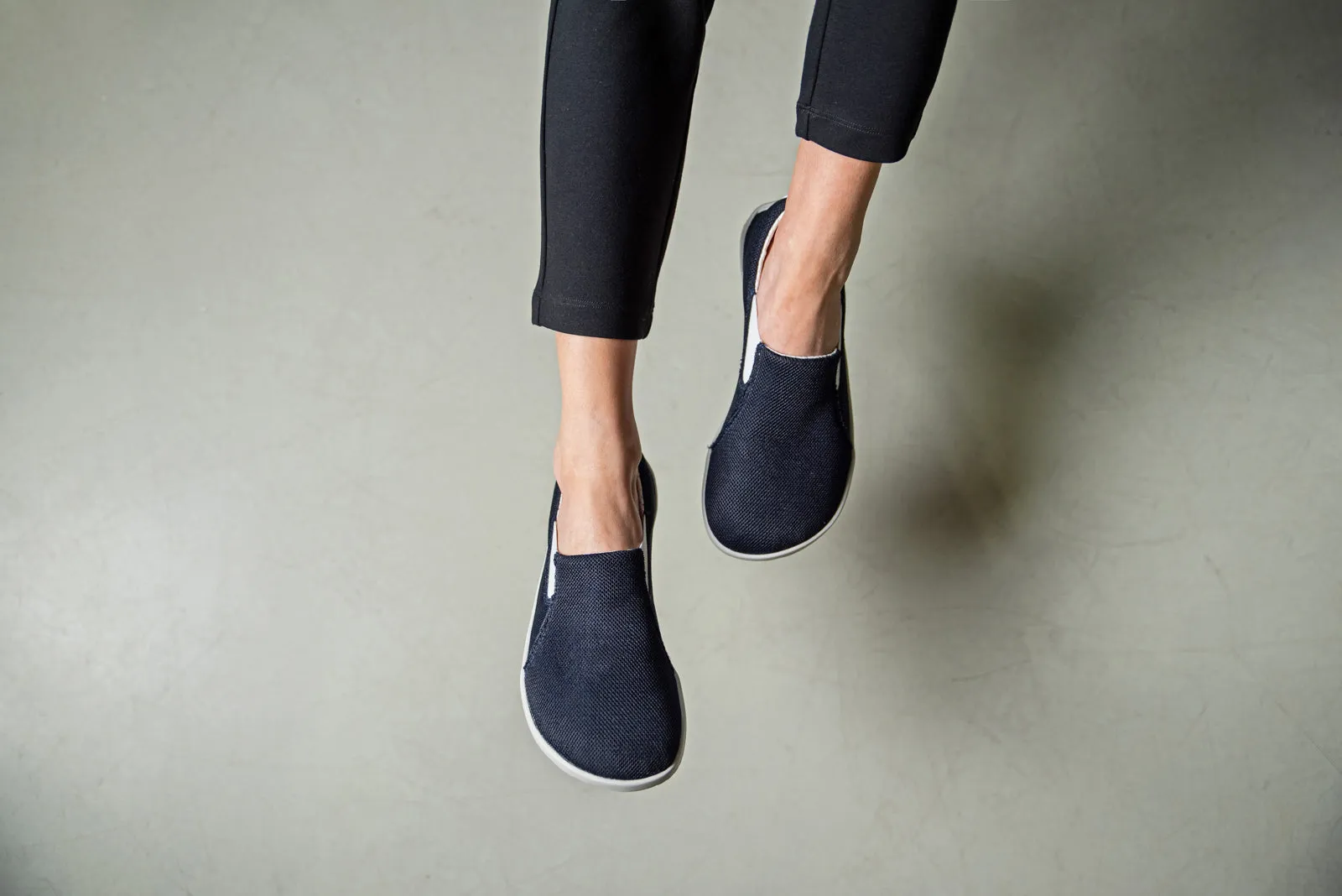 Women's Navy barefoot slip-on sneakers
