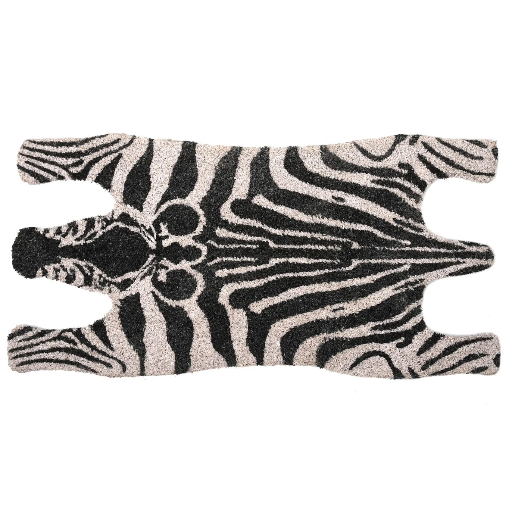 Zebra Coir Welcome Mat with PVC Backing (74cm x 38cm)